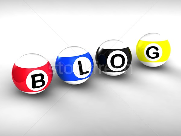 Blog Word Shows Weblog Blogging Stock photo © stuartmiles