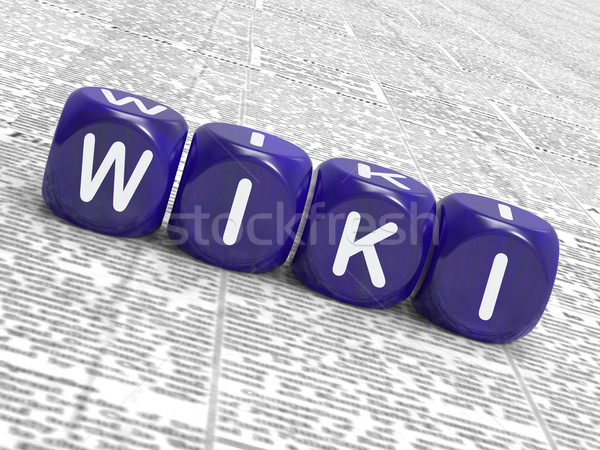 Wiki dadi show apprendimento conoscenza Foto d'archivio © stuartmiles