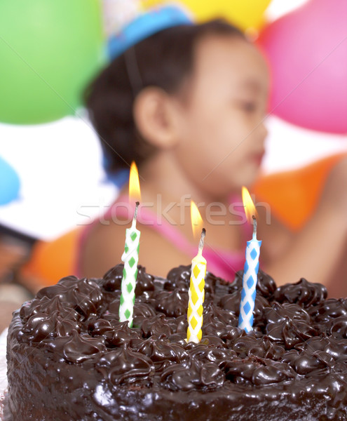 Chocolate Cake For A 3 Year Old Stock photo © stuartmiles