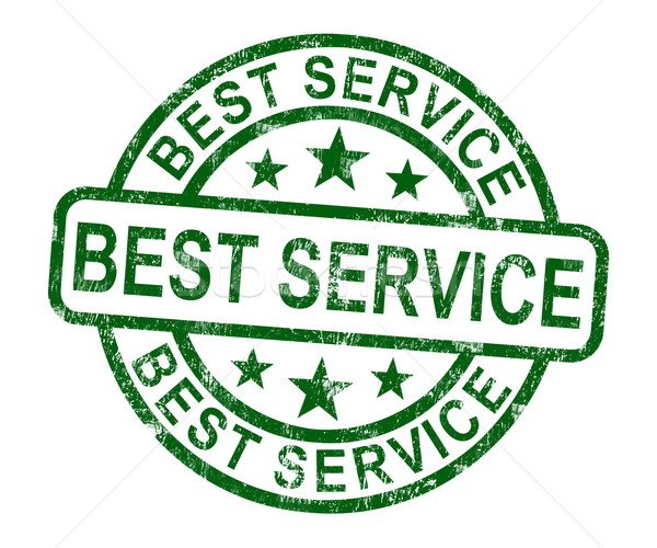 Besten Service Stempel top Kunden Hilfe Stock foto © stuartmiles