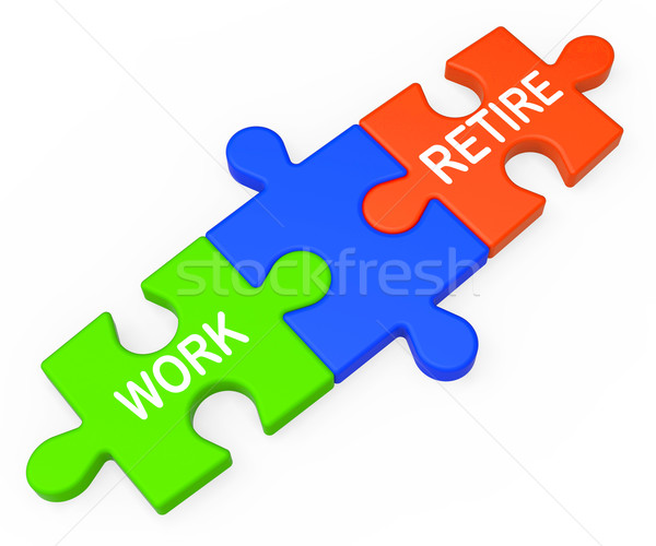 Work Retire Shows Choice Working Or Retirement Stock photo © stuartmiles