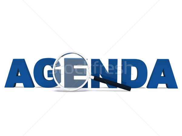 Agenda Word Means To Do Schedule Program Or Agendas Stock photo © stuartmiles
