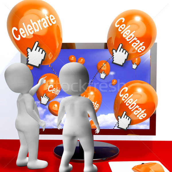 Celebrate Balloons Mean Parties and Celebrations Internet Stock photo © stuartmiles