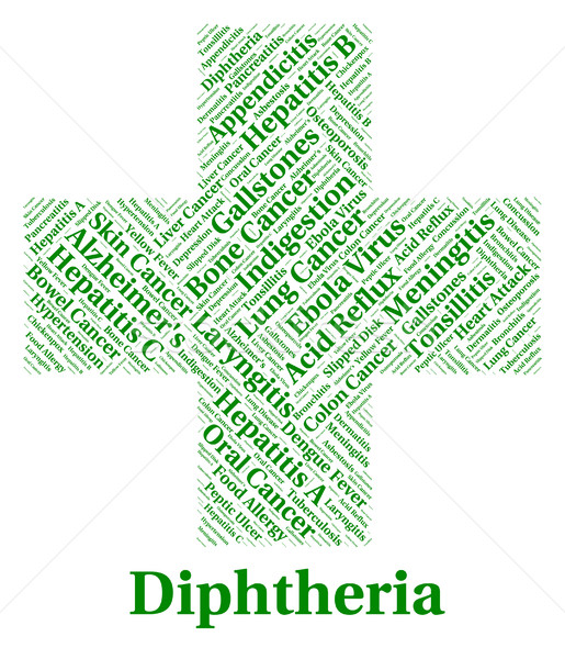Diphtheria Illness Shows Corynebacterium Diphtheriae And Afflict Stock photo © stuartmiles