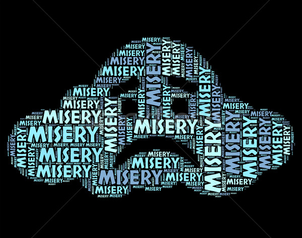 Misery Word Represents Low Spirited And Depressed Stock photo © stuartmiles