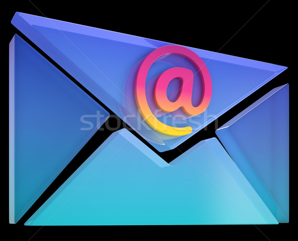 Foto stock: Envelope · assinar · e-mail · teia · e-mail