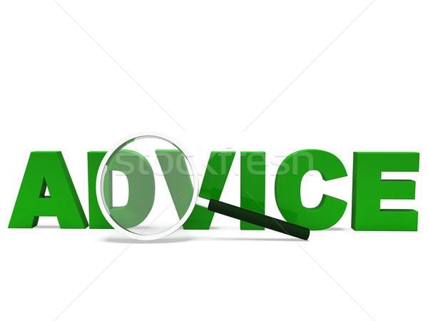 Advice Word Means Advising Advise Recommend Or Advised Stock photo © stuartmiles