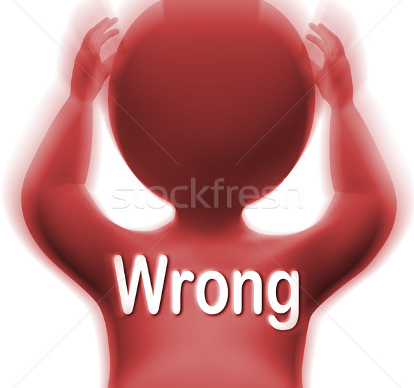 Stock photo: Wrong Man Means Bad Incorrect And Mistaken