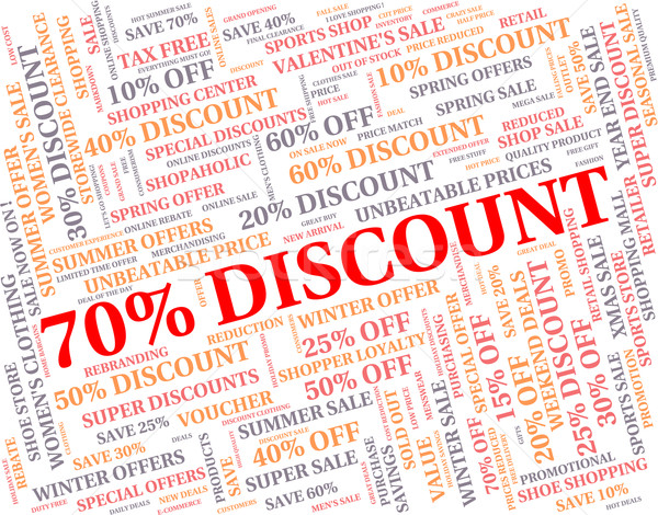Seventy Percent Off Means Sales Save And Offers Stock photo © stuartmiles