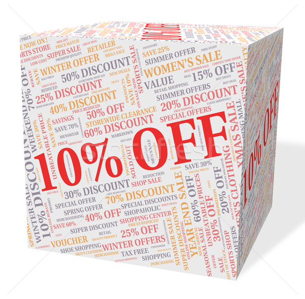 Ten Percent Off Represents Bargains Cheap And Sales Stock photo © stuartmiles