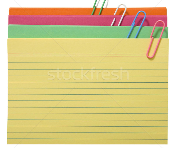 Tarjetas notas colorido espacio contacto Foto stock © stuartmiles
