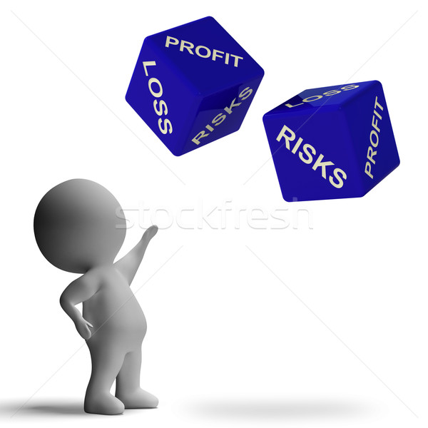Profit Or Loss Dice Showing Returns For Business Stock photo © stuartmiles
