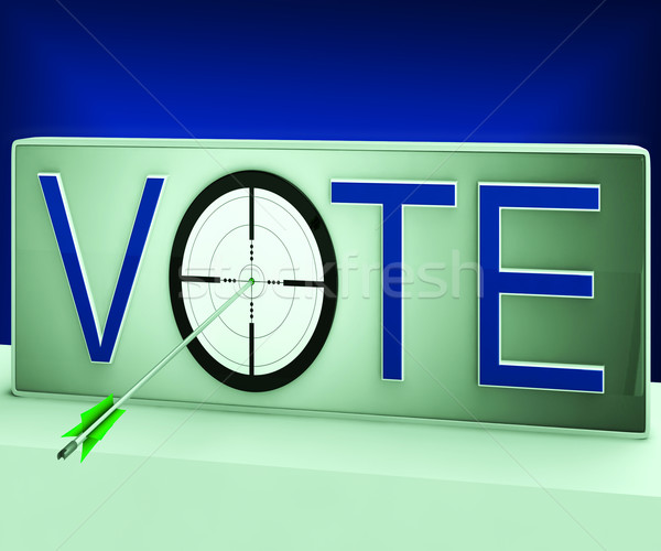Vote Target Means Evaluation Poll Election Stock photo © stuartmiles