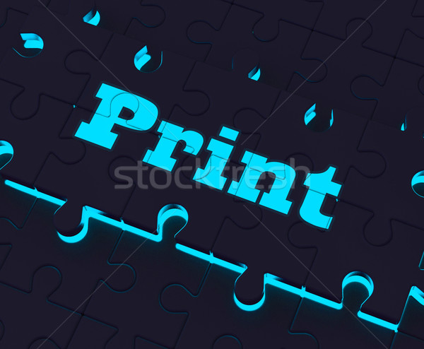 Print Key Shows Printer Printing Copying Or Printout Stock photo © stuartmiles