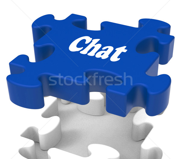 Chat Puzzle sprechen eingeben Stock foto © stuartmiles