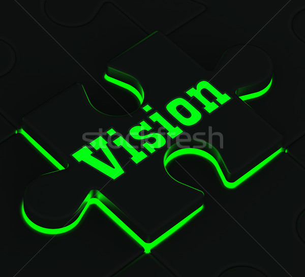 Vision Puzzle Shows Future Missions Stock photo © stuartmiles