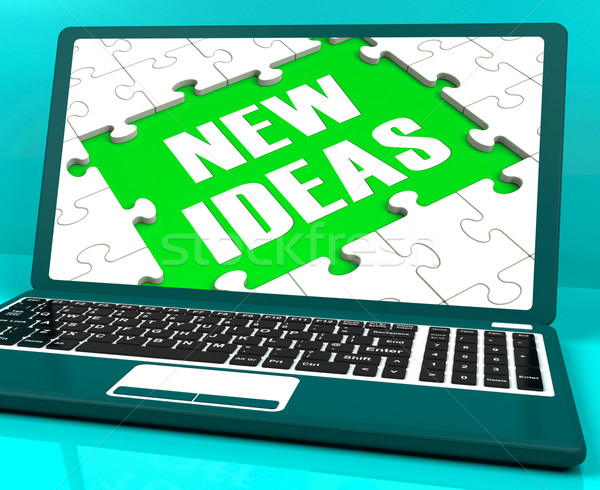 Stock photo: New Ideas On Laptop Showing Innovative Ideas