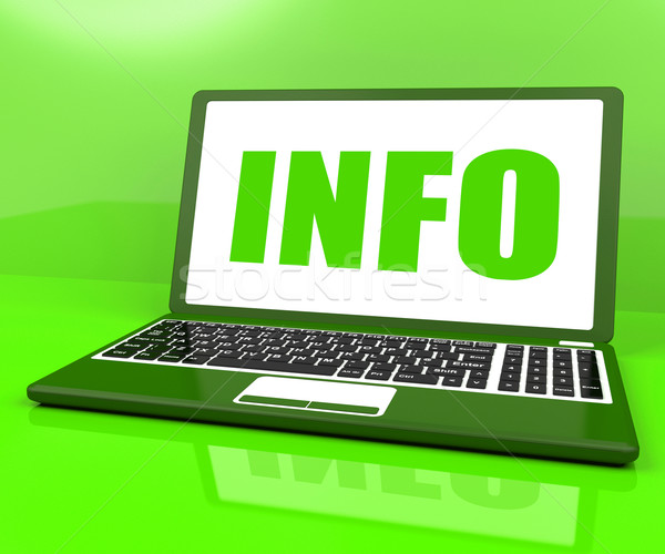 Info Laptop Wissen Informationen Hilfe online Stock foto © stuartmiles