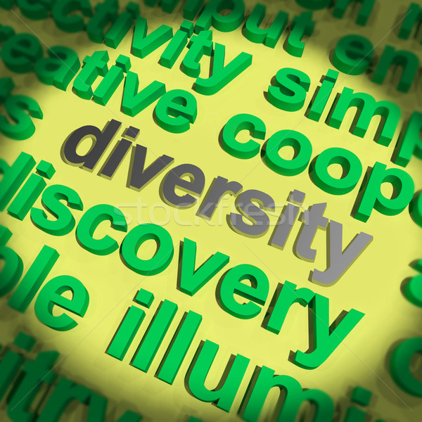 Diversity Word Means Cultural And Ethnic Differences Stock photo © stuartmiles