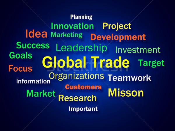 Global comercio planificación internacional significado Foto stock © stuartmiles