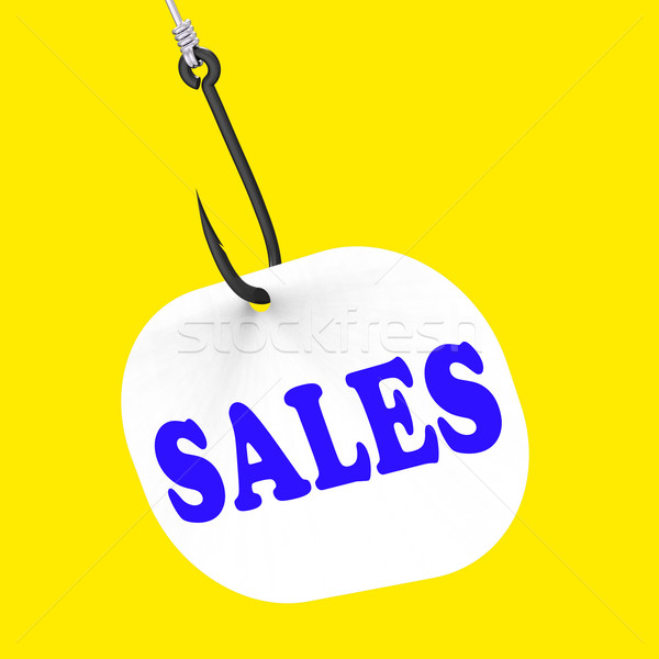Stock photo: Sales On Hook Shows Great Clearances And Promos