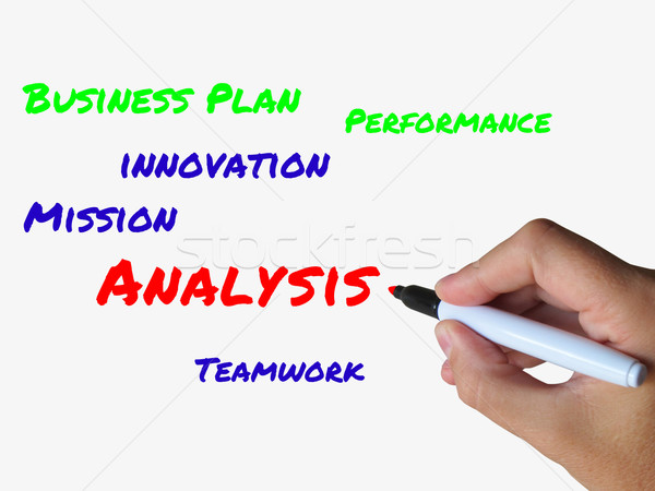 Analysis Words on Whiteboard Mean Analyzing Examining and Checki Stock photo © stuartmiles