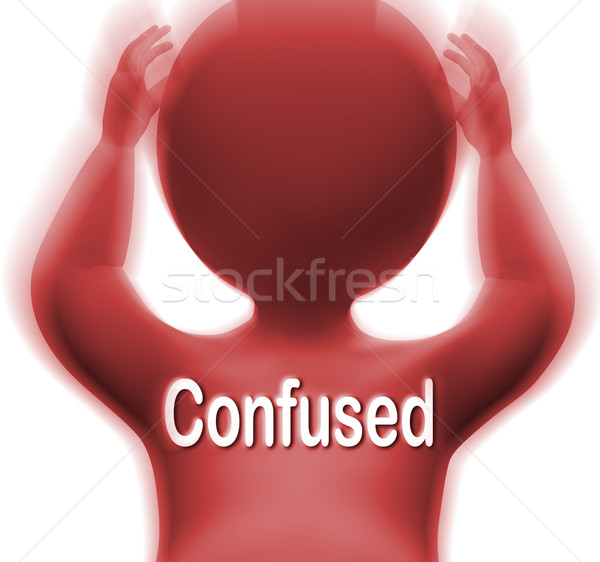 Confused Man Means Bewildered Puzzled And Perplexed Stock photo © stuartmiles
