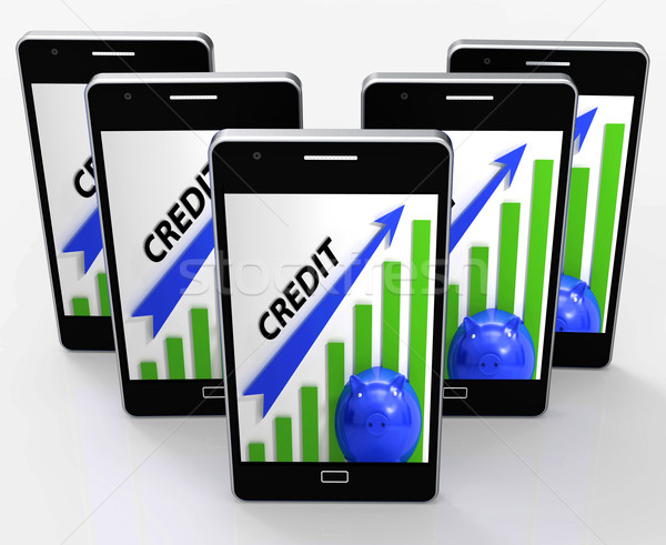 Credit Graph Phone Means Financing Lending And Repayments Stock photo © stuartmiles