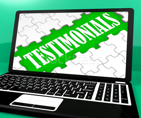 Testimonials Puzzle On Notebook Shows Online Credentials Stock photo © stuartmiles