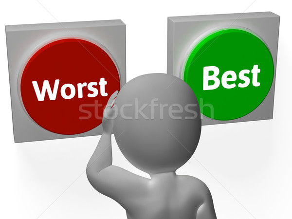 Worst Best Buttons Show Worse Or Better Stock photo © stuartmiles