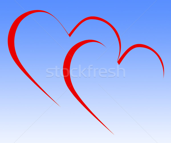 Intertwined Hearts Show Engagement Wedding And Marriage Stock photo © stuartmiles