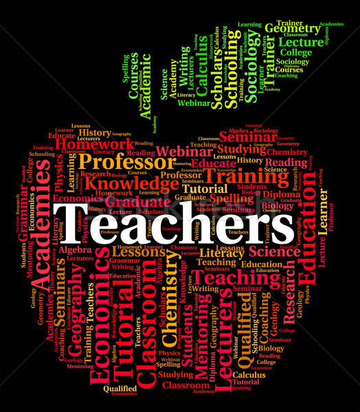 Teachers Word Indicates Give Lessons And Coach Stock photo © stuartmiles