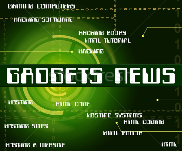 Stock photo: Gadgets News Means Information Words And Apparatus