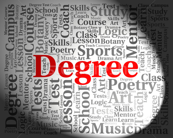 Degree Word Shows Degrees Words And Qualification Stock photo © stuartmiles