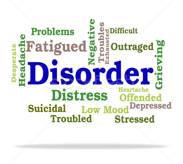 Stock photo: Disorder Word Shows Text Indisposition And Illness