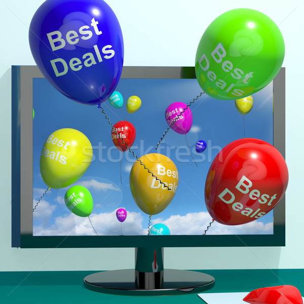 Best Deals Balloons From Computer Representing Bargains Or Disco Stock photo © stuartmiles