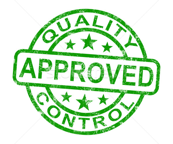 Kontrola jakości zatwierdzony pieczęć doskonały produktu produktów Zdjęcia stock © stuartmiles