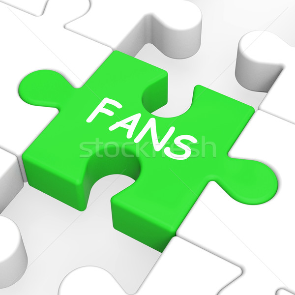 Fans Jigsaw Shows Followers Likes Or Internet Fan Stock photo © stuartmiles