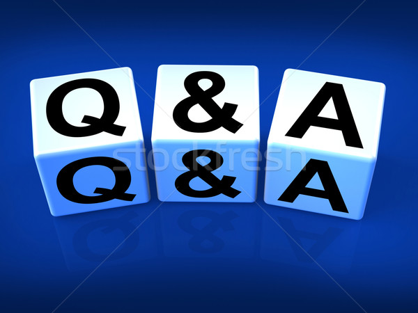Q&A Blocks Refer to Questions and Answers Stock photo © stuartmiles