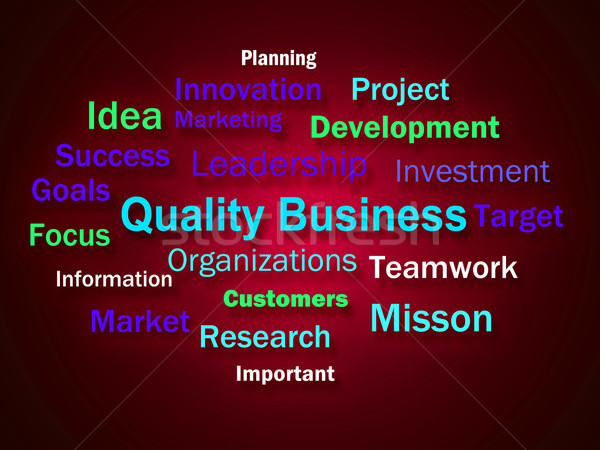 Quality Business Brainstorm Means Excellent Company Reputation Stock photo © stuartmiles
