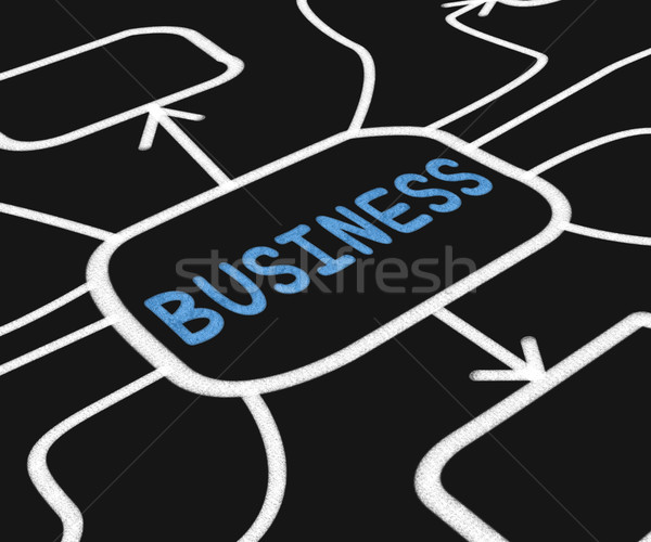 Business Diagram Means Company Venture Or Commerce Stock photo © stuartmiles
