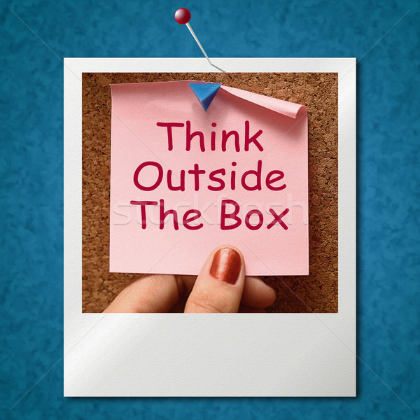 Think Outside The Box Photo Means Different Unconventional Think Stock photo © stuartmiles