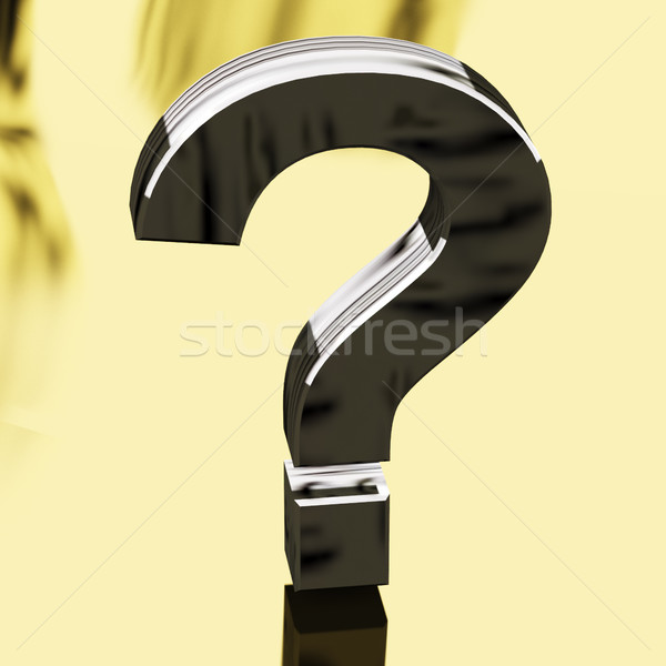 Silver Question Mark Representing Faqs Or Support Stock photo © stuartmiles