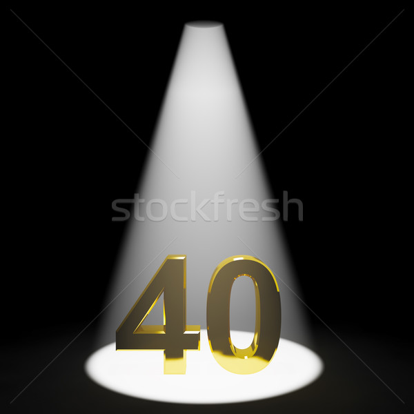 Gold 40 Or Forty 3d Number Closeup Representing Anniversary Or B Stock photo © stuartmiles