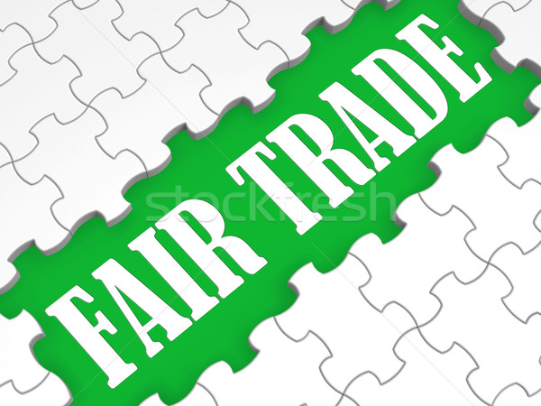 Fair Trade Puzzle Shows Price Deals Stock photo © stuartmiles