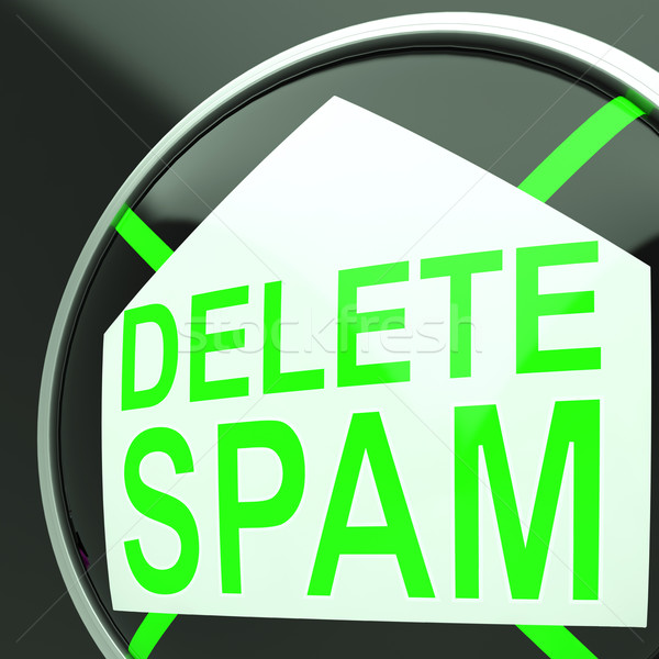 Delete Spam Shows Undesired Electronic Mail Filter Stock photo © stuartmiles