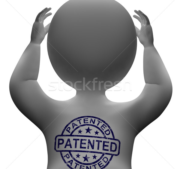 Patented Stamp On Man Shows Registered Patent Stock photo © stuartmiles