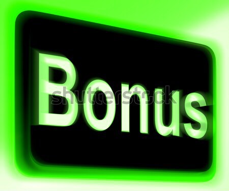 Bonus On Screen Shows Reward Or Perk Online Stock photo © stuartmiles