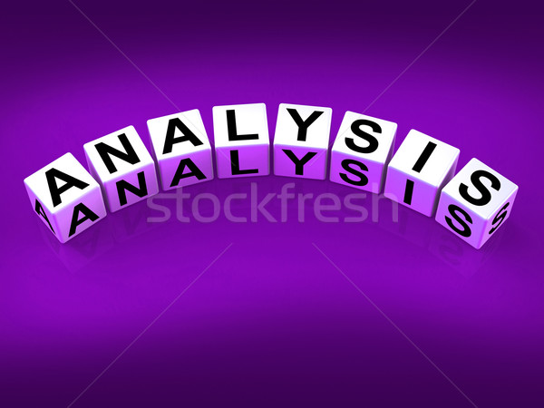 Analysis Blocks Represent Research Scrutiny Reasoning and Analyt Stock photo © stuartmiles