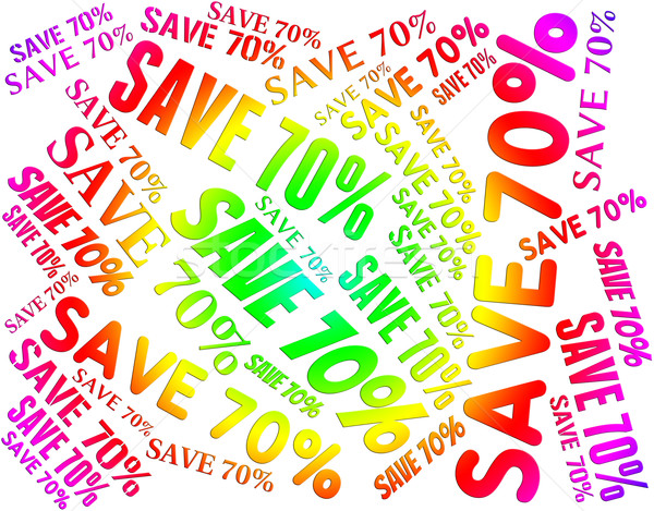 Save Seventy Percent Shows Offers Words And Promotion Stock photo © stuartmiles